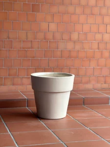 กระถางไฟเบอร์กลาสซีเมนต์ ทรงกลมหินอ่อนสีครีม - Image 9